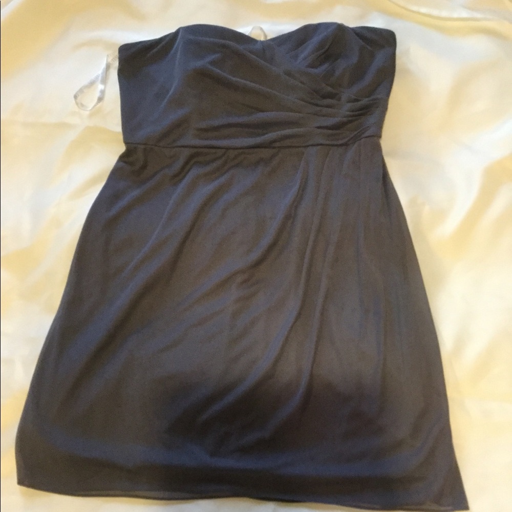 David’s Bridal Pewter Gray Dress